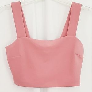Dynamite Rose Pink Crop Top